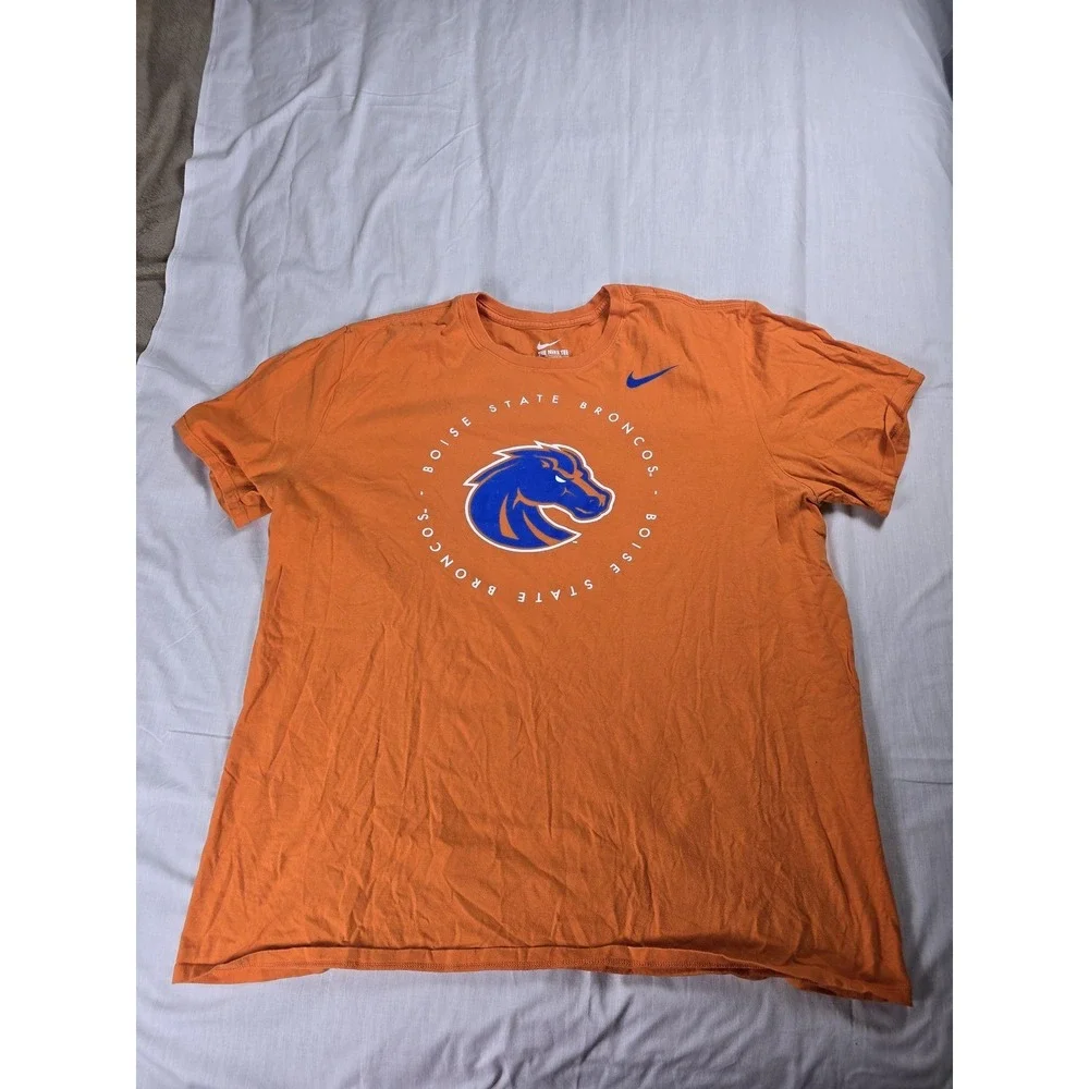 Boise State Broncos Shirt Mens 2XL Orange NCAA Football Nike Short Sleeve Tee